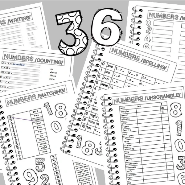 NUMBERS 0-20 - pracovné listy