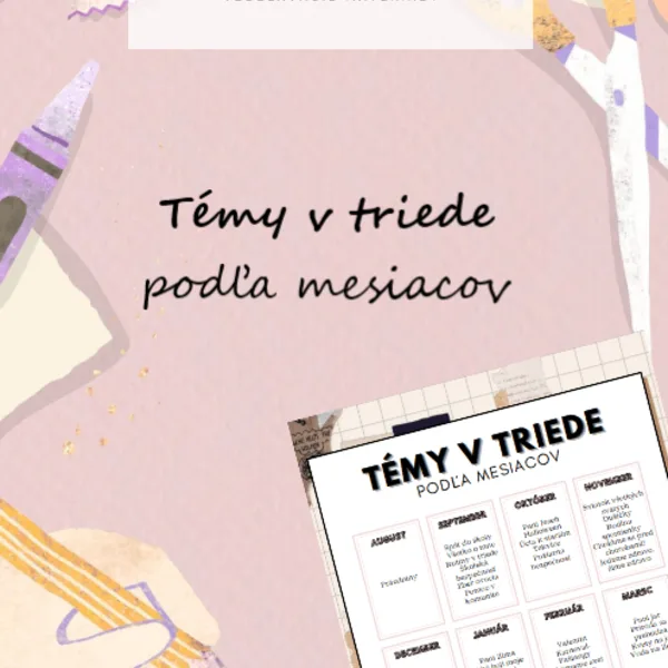 Témy v triede podľa mesiacov
