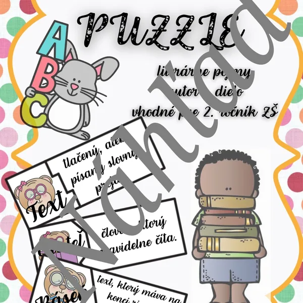 Puzzle - literárne pojmy