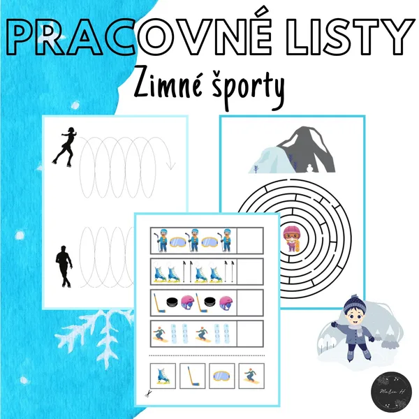 Zimné športy, pracovné listy
