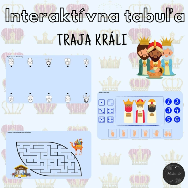 Traja králi, interaktívna tabuľa