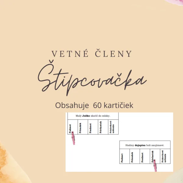 ŠTIPCOVAČKA - vetné členy