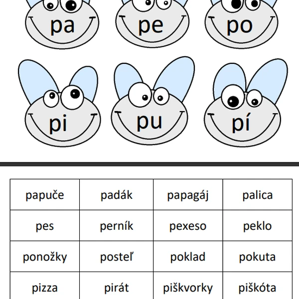 HRA MUCHY pa pe pi po pu (plus b-d-p)