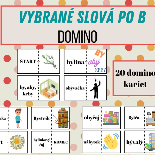 Vybrané slová po B- domino