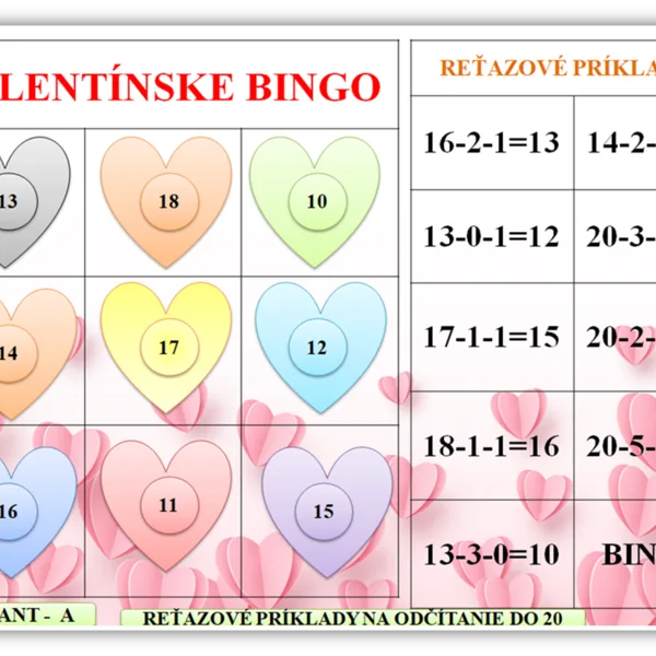 VALENTÍNSKY DEŇ 1 ROČNÍK - PREDMET M