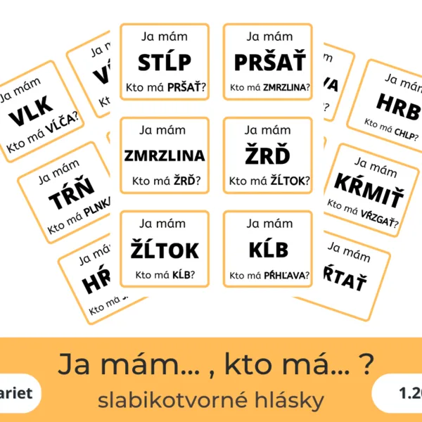 Slabikotvorné Ja mám, kto má?