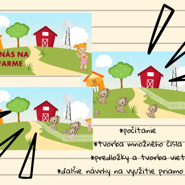 U nás na farme - rozvoj jazykových zručností