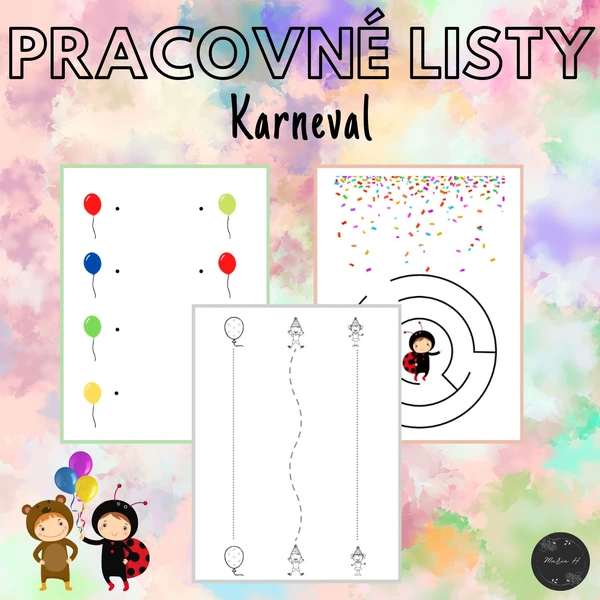 Karneval, pracovné listy