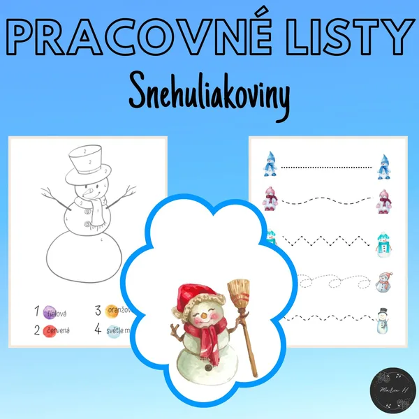 Snehuliakoviny, pracovné listy