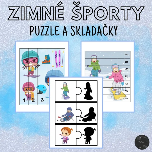 Zimné športy, puzzle a skladačky