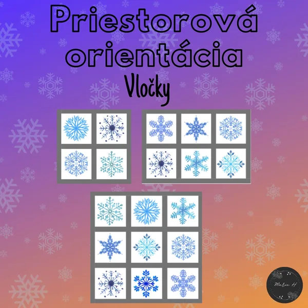 Vločky, priestorová orientácia