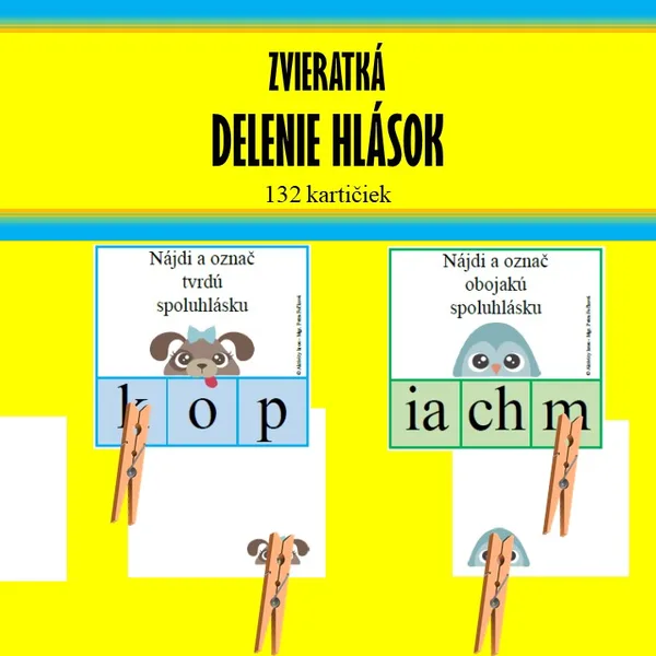 Delenie hlások - Zvieratká