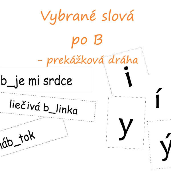 Vybrané slová po B - prekážková dráha