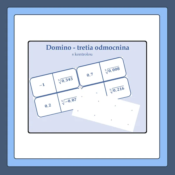 Tretia odmocnina - domino