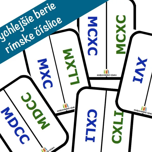 Rýchlejšie berie: rímske číslice
