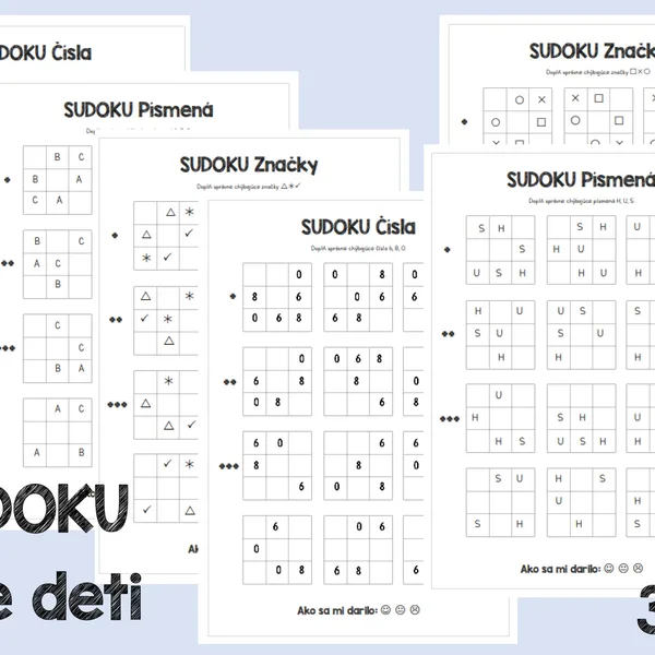 SUDOKU pre deti 3x3 ZIMA