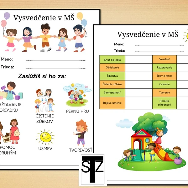 Vysvedčenia do MŠ