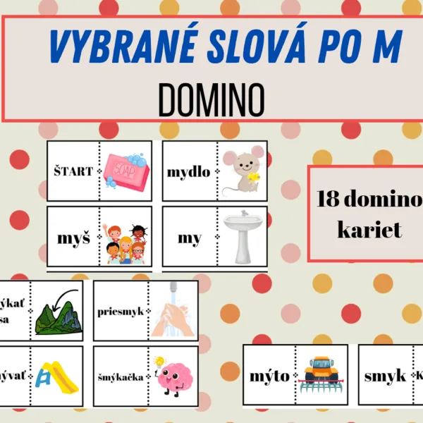 Vybrané slová po M- domino