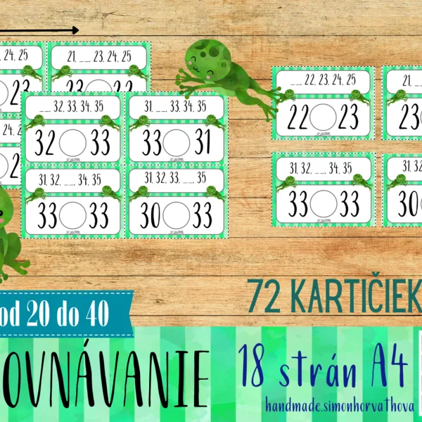 POROVNÁVANIE od 20 do 40, MATEMATIKA DO 40