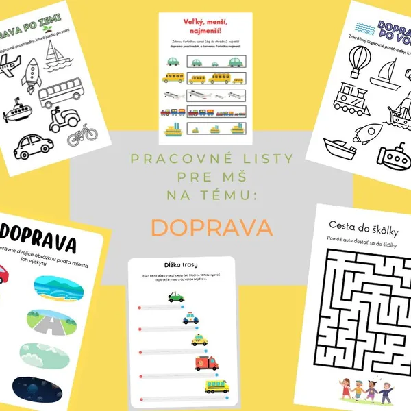 Doprava - pracovné listy