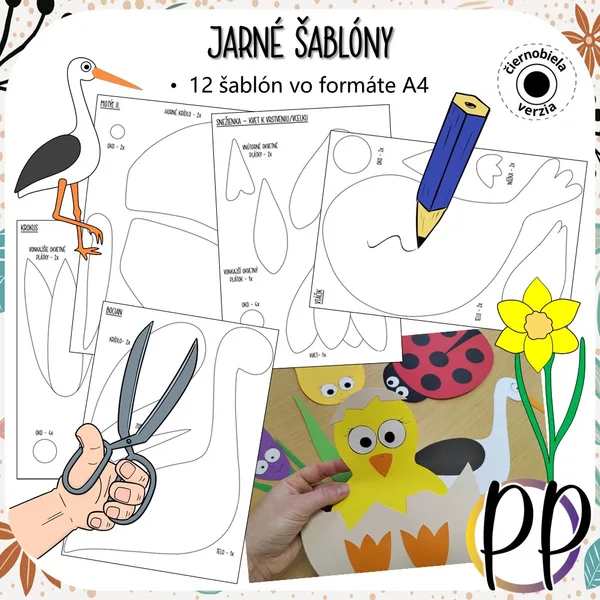Jarné šablóny na kreslenie