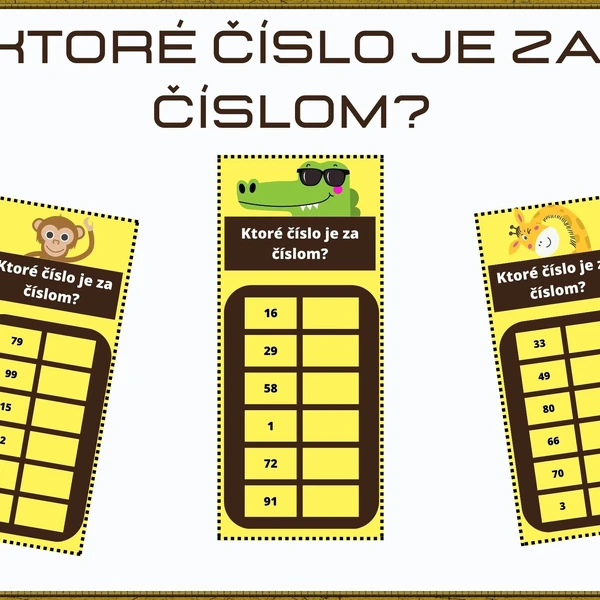 Ktoré číslo je za číslom?