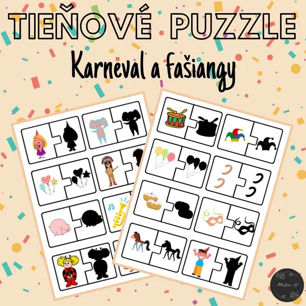 Karneval a fašiangy, tieňové puzzle
