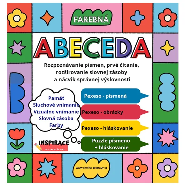 FAREBNÁ ABECEDA - (nielen) pexeso