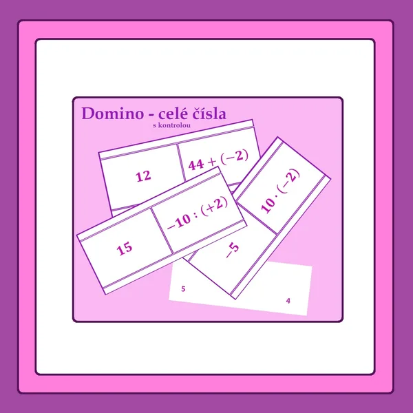 Celé čísla - domino