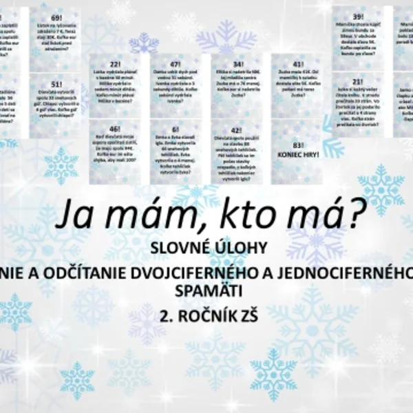 Ja mám, kto má v slovných úlohách 