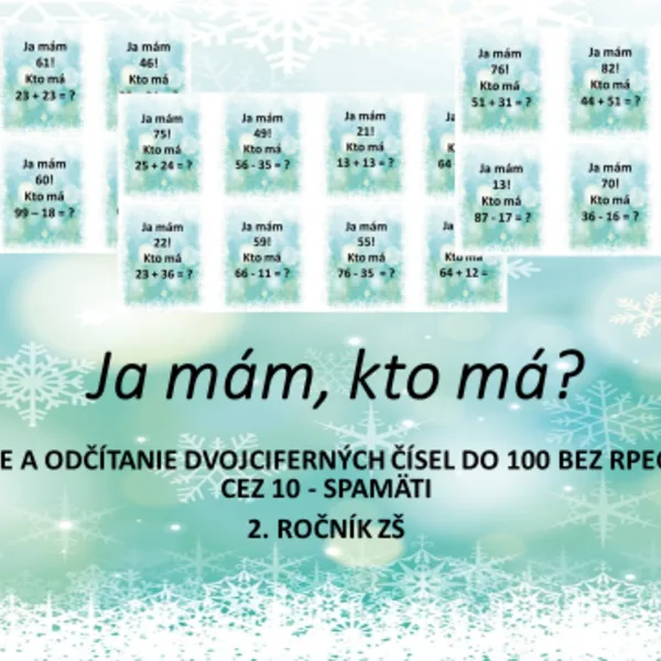 Ja mám, kto má...?