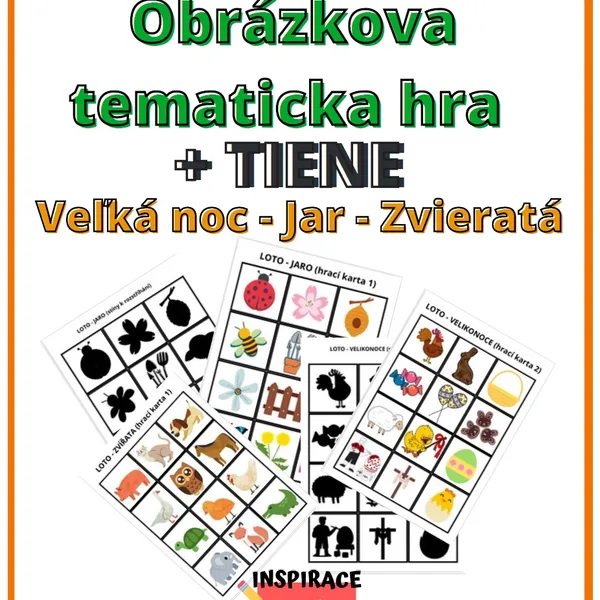 Obrázkové tematické loto + tieňová hra
