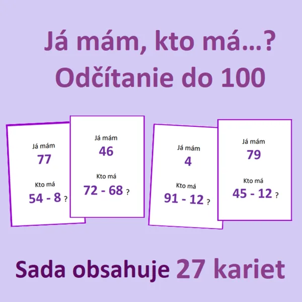 Já mám, kto má…? – Odčítanie do 100 