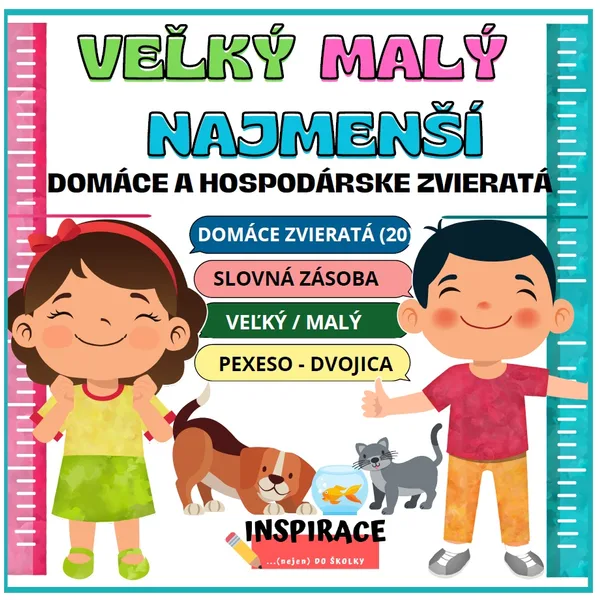 Kartová hra VEĽKÝ, MENŠÍ, NAJMENŠÍ (zvieratá)
