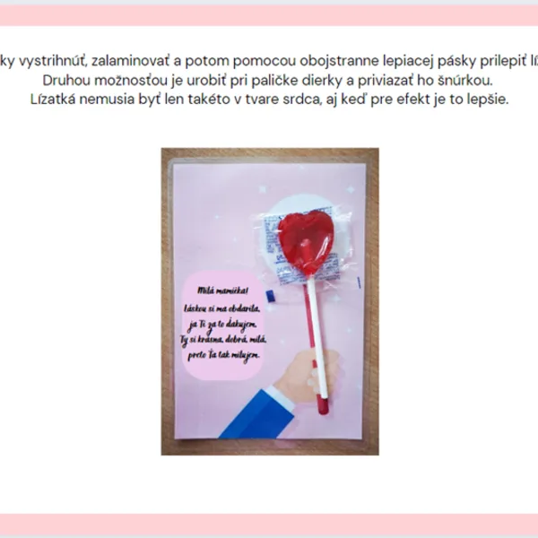 Valentín prianie s lízatkom