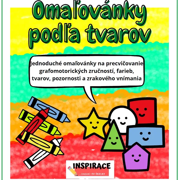 Omaľovánky podľa tvarov 🟨🔺🟢