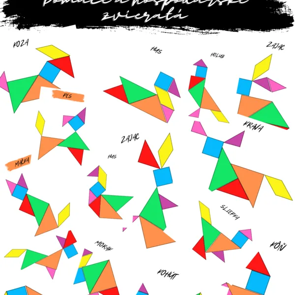 TANGRAM - Hospodárske a domáce zvieratá