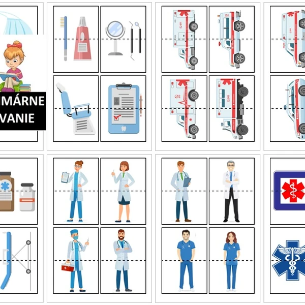 PRE NAJMENŠÍCH: puzzle Lekári