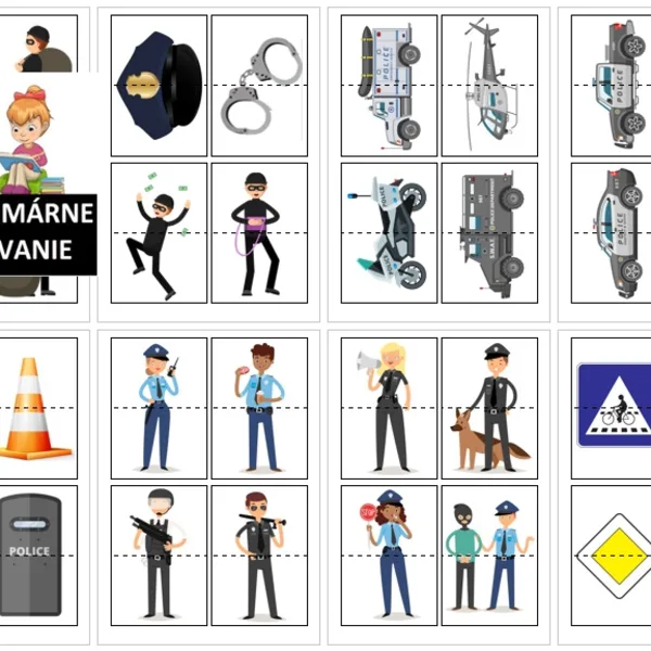 PRE NAJMENŠÍCH: puzzle Polícia