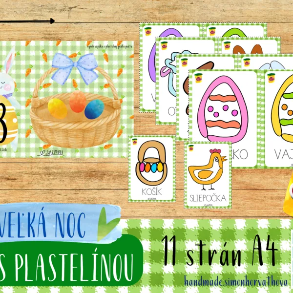 Plastelína, Veľká noc, Vajíčka, Podložky pod plastelínu, Hra s plastelínou