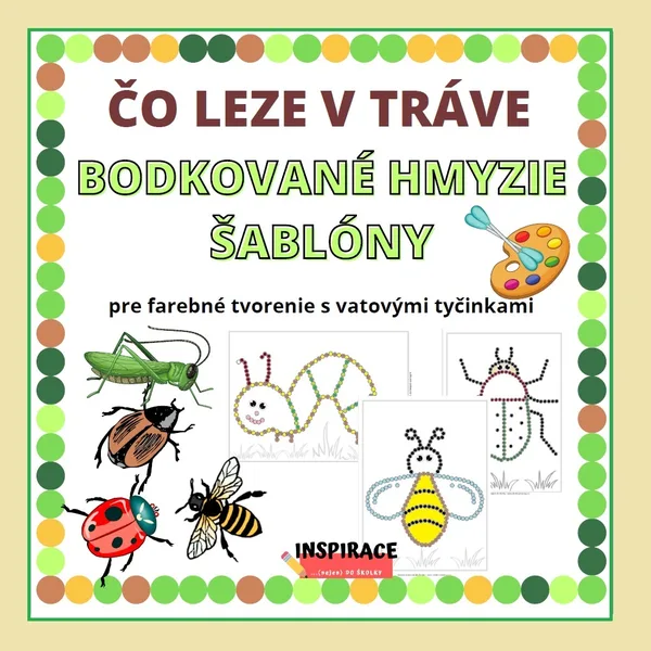 Bodkované hmyzie šablóny - BODKOVANÉ OBRÁZKY 🪲🐞