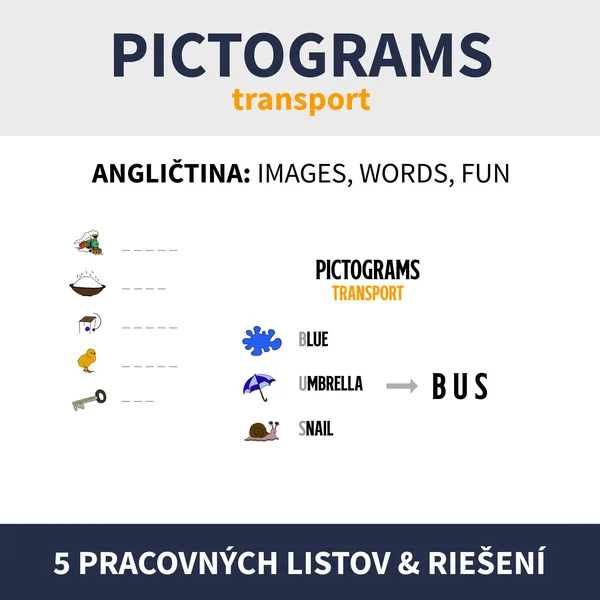 ENG - PICTOGRAMS / TRANSPORT (piktogramy na tému)