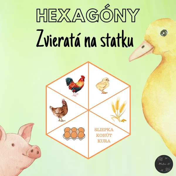 Zvieratá na statku, hexagóny