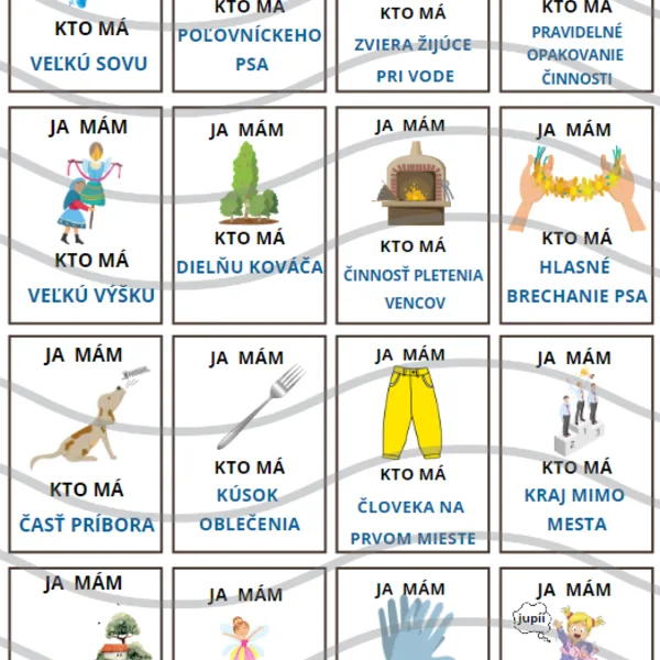 Ja mám - vybrané slová po V