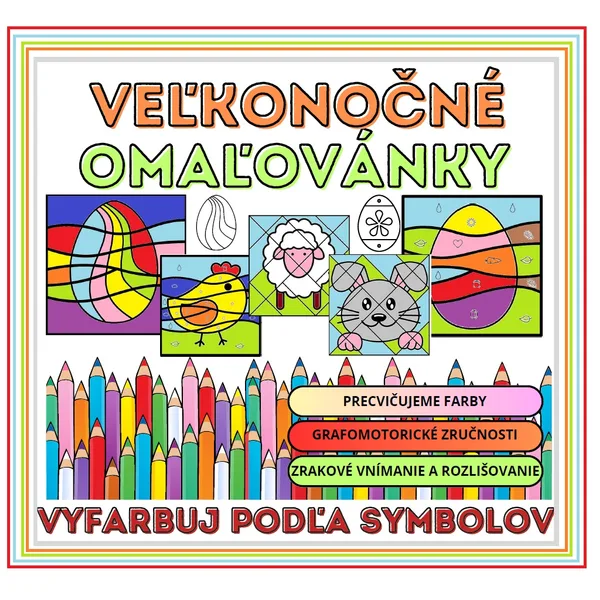 Veľkonočné omaľovánky podľa symbolov