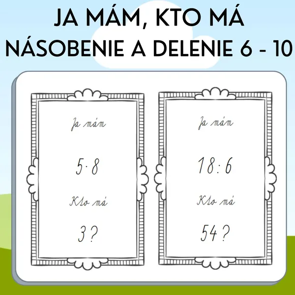 Násobenie a delenie 6 - 10