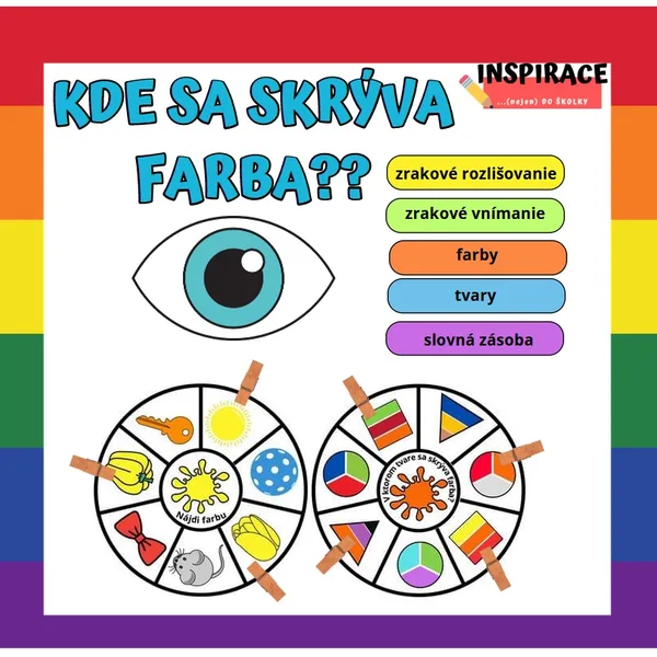 KDE SA SKRÝVA FARBA? Kolieska na štipcovanie