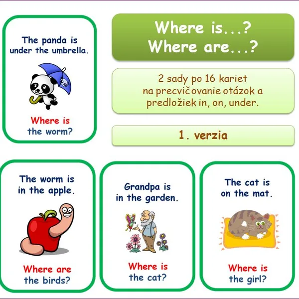 REŤAZOVKA: Where is...? Where are...?