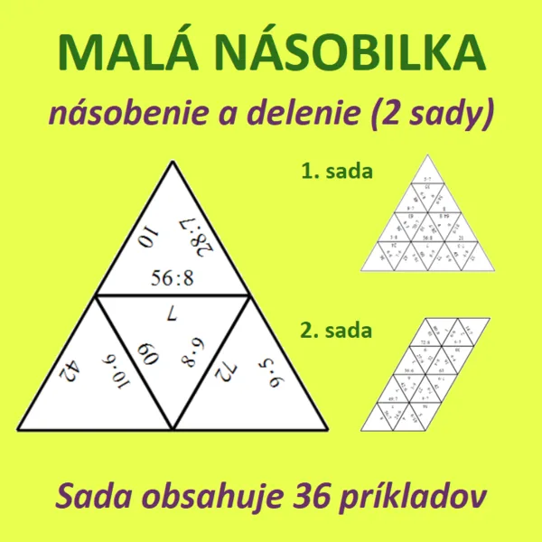 Trimino – MALÁ NÁSOBILKA – násobenie a delenie (2 sady) 