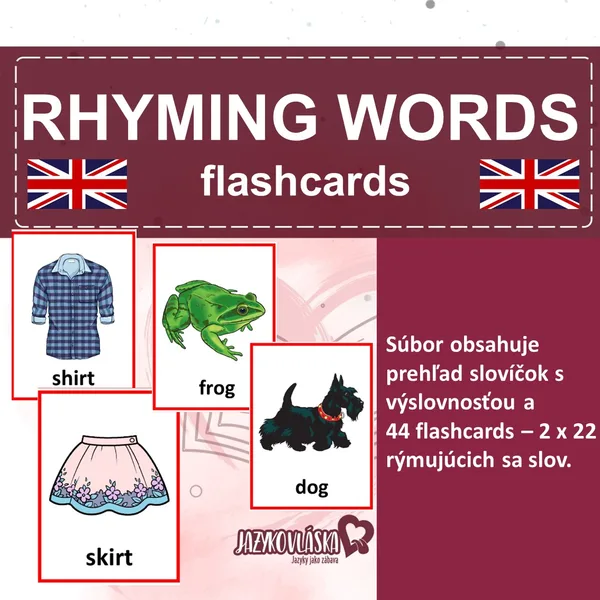 Rhyming words flashcards